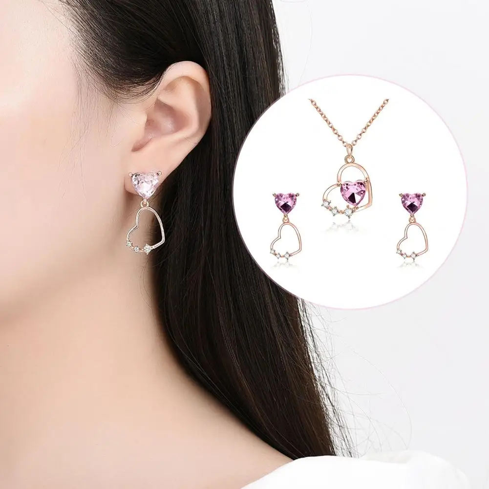 Jewelry Set Faux Crystal Hypoallergenic Dangle Earrings Pendant Necklace Set Geometric Wedding Jewelry Set Women Accessory
Jewelry Set Faux Crystal Hypoallergenic Dangle Earrings Pendant Necklace Set Geometric Wedding Jewelry Set Women Accessory