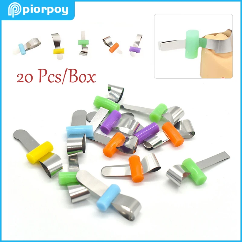 

PIORPOY 20 Pcs/Box Dental Forming Sheet Stainless Steel Sectional Contoured Matrix Matrices Bands Odontologia Dentist Tools