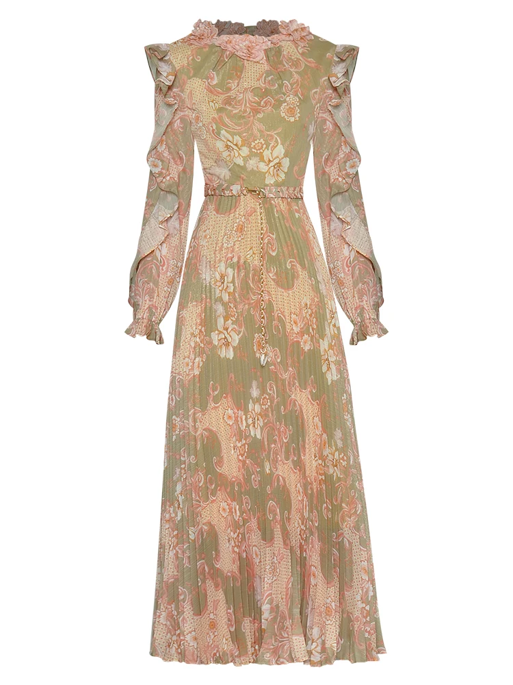 Long Dress Fashion High Quality 2022 Spring New Women's Chiffon Floral Print Long Sleeves Designer Runway Elegant Party Dresses
Long Dress Fashion High Quality 2022 Spring New Women's Chiffon Floral Print Long Sleeves Designer Runway Elegant Party Dresses
