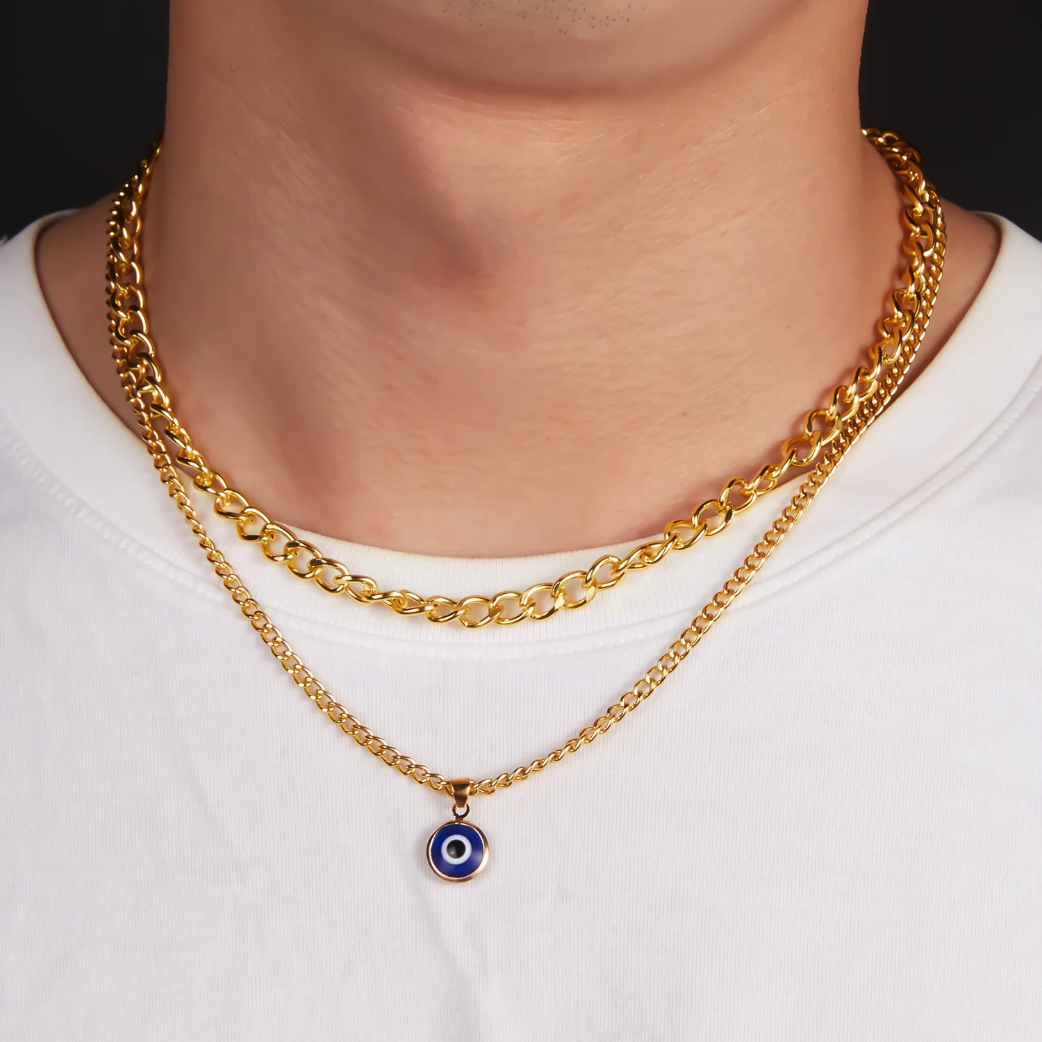 2PC/Set Evil Eyes Pendant Necklace For Women Men Lucky Blue Eye Choker Chain Necklace Charm Men's Gift Party Fashion Jewelry
2PC/Set Evil Eyes Pendant Necklace For Women Men Lucky Blue Eye Choker Chain Necklace Charm Men's Gift Party Fashion Jewelry