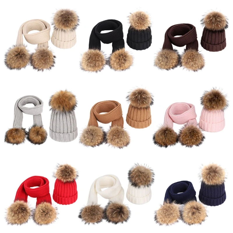 2pcs Children Knitted Beanie Hat Long Scarf Set Infant Baby Fake Fur Ball Pom Pom Warm Winter Beanies
2pcs Children Knitted Beanie Hat Long Scarf Set Infant Baby Fake Fur Ball Pom Pom Warm Winter Beanies