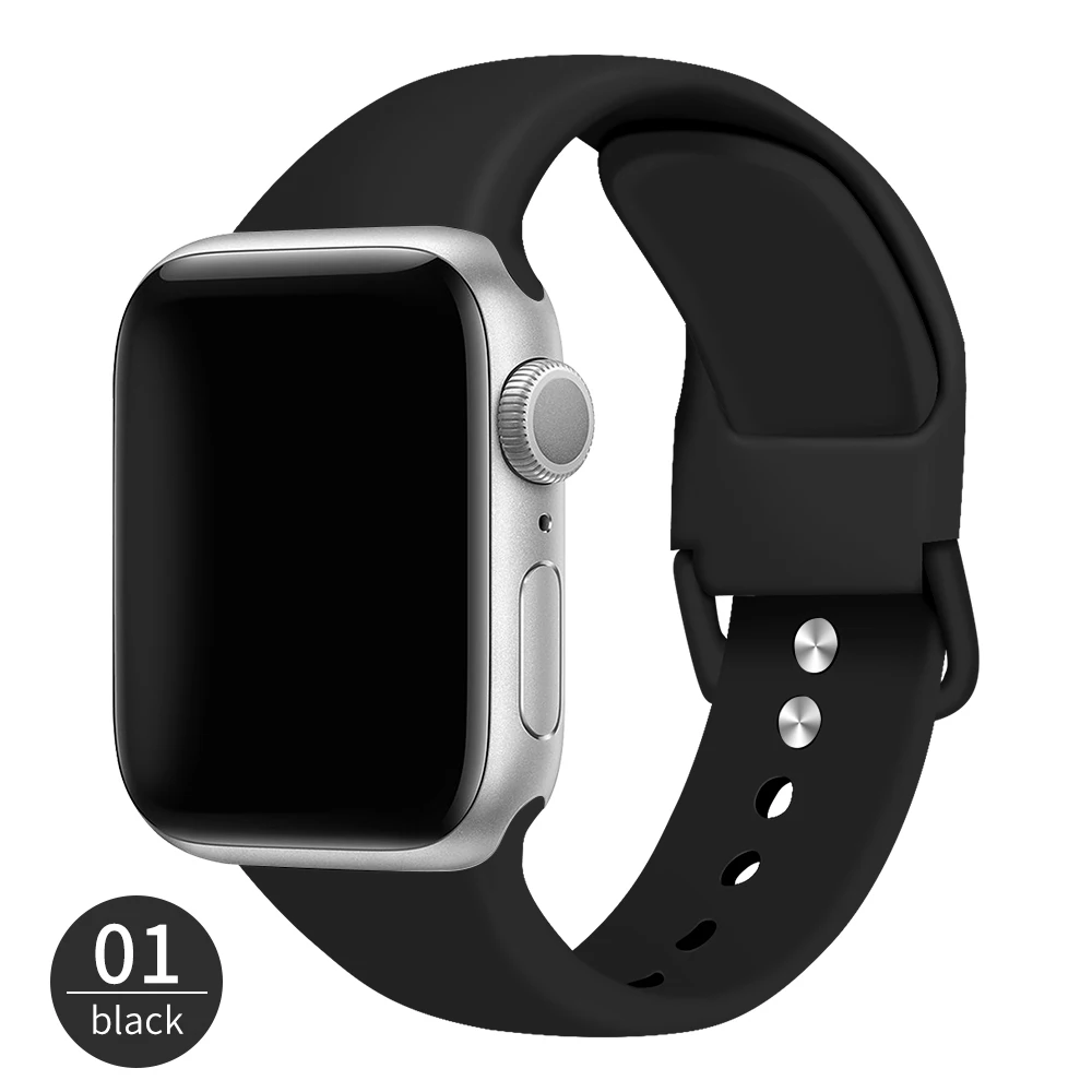 Silicone Strap For Apple Watch band 45mm 41mm 44mm 40mm 42mm 38mm Rubber watchband bracelet iWatch serie 7 SE 6 5 4 3 2 1 band
Silicone Strap For Apple Watch band 45mm 41mm 44mm 40mm 42mm 38mm Rubber watchband bracelet iWatch serie 7 SE 6 5 4 3 2 1 band