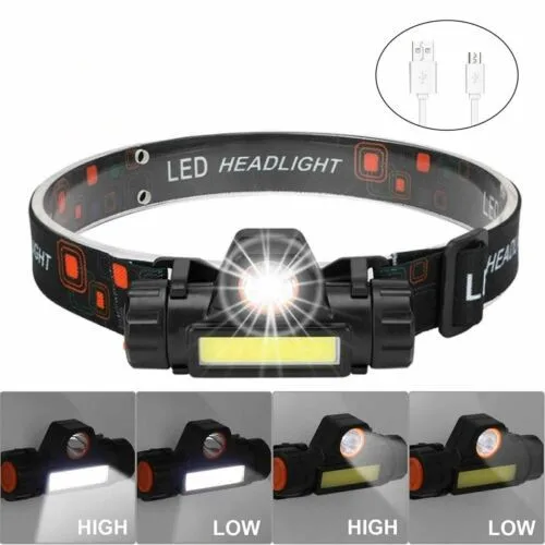 Waterproof LED Headlamp Super Bright Head Torch USB Rechargeable COB Headlight Outdoor Climbing Fishing Camping Equipment
Waterproof LED Headlamp Super Bright Head Torch USB Rechargeable COB Headlight Outdoor Climbing Fishing Camping Equipment
