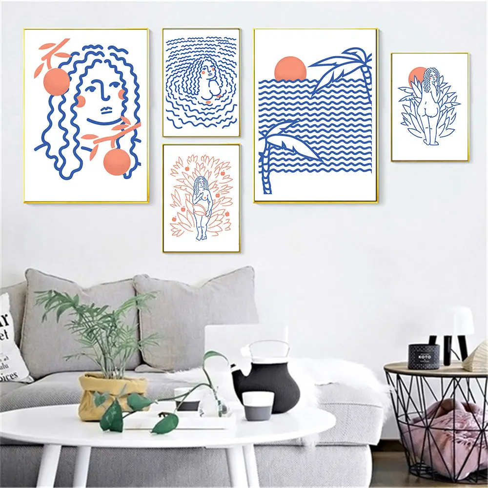 Abstract Naked Girls Poster Nordic Line Drawing Art Print Blue Orange Canvas Painting Modern Wall Picture for Bedroom Home Decor
Abstract Naked Girls Poster Nordic Line Drawing Art Print Blue Orange Canvas Painting Modern Wall Picture for Bedroom Home Decor