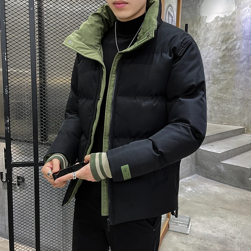Mens Winter Down Jacket Casual Cotton Padded Bubble Coat Windproof Warm Outwear Korean Fashion Stand Collar Puffer Jacket Parkas
Mens Winter Down Jacket Casual Cotton Padded Bubble Coat Windproof Warm Outwear Korean Fashion Stand Collar Puffer Jacket Parkas