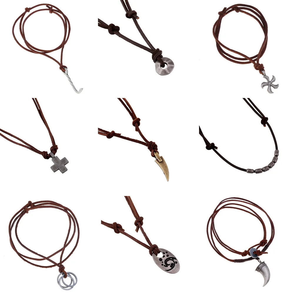 ZIMNO Punk Cowboy PU Leather Chain Necklace Original Designer Handmade Design Gothic Men's Neck Jewelry Rock Accessories Gift
ZIMNO Punk Cowboy PU Leather Chain Necklace Original Designer Handmade Design Gothic Men's Neck Jewelry Rock Accessories Gift