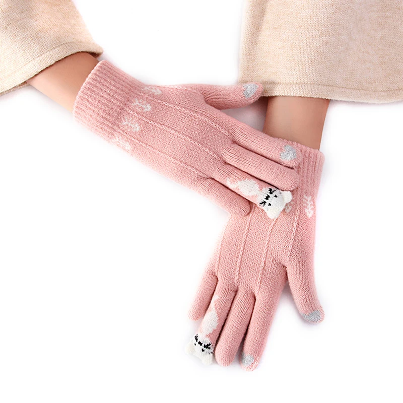 Winter Touch Screen Gloves Women Men Warm Stretch Knit Mittens Imitation Wool Full Finger Guantes Female het Thicken
Winter Touch Screen Gloves Women Men Warm Stretch Knit Mittens Imitation Wool Full Finger Guantes Female het Thicken