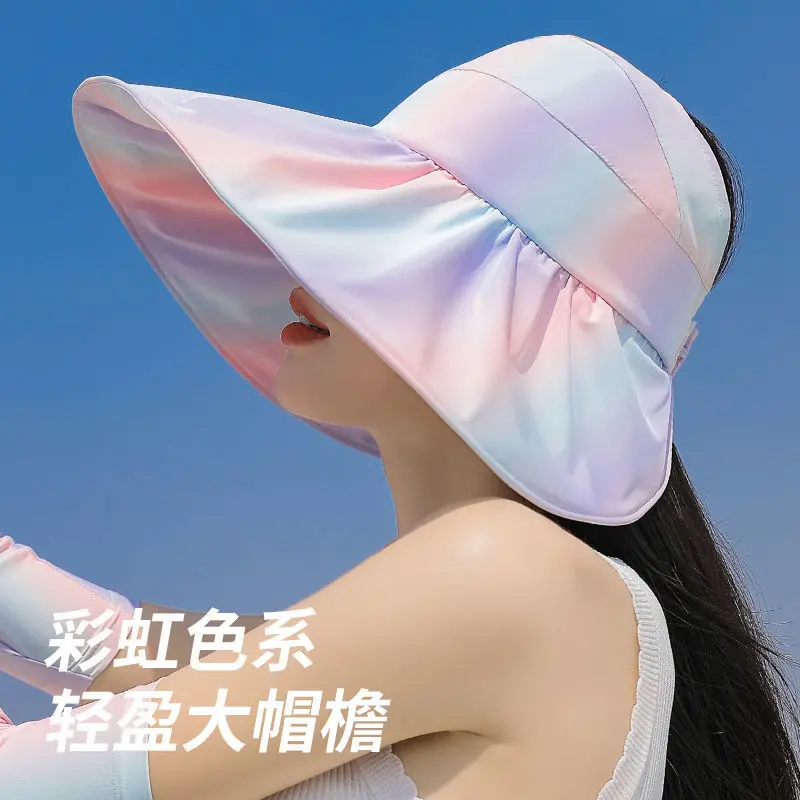 Disney Sunscreen Hat Women's summer trend rainbow sunshade hat anti ultraviolet covering face empty top hat beach Big Brim Sun H
Disney Sunscreen Hat Women's summer trend rainbow sunshade hat anti ultraviolet covering face empty top hat beach Big Brim Sun H