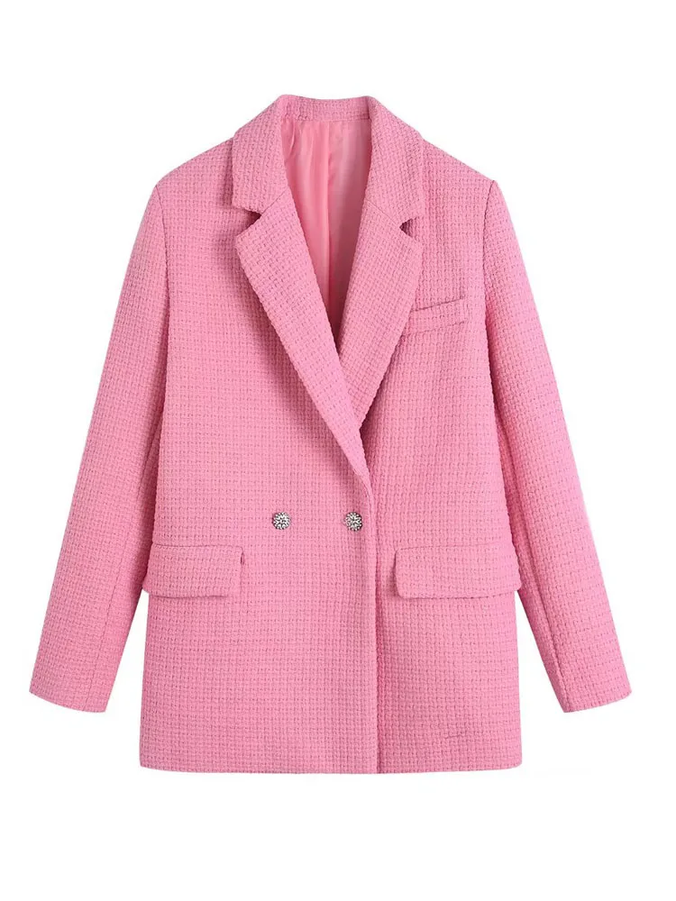 2022 Summer Women Casual Blazers Coats Casual Solid Veins Loose Double Breasted Female Elegant Street Blazer Outerwear
2022 Summer Women Casual Blazers Coats Casual Solid Veins Loose Double Breasted Female Elegant Street Blazer Outerwear