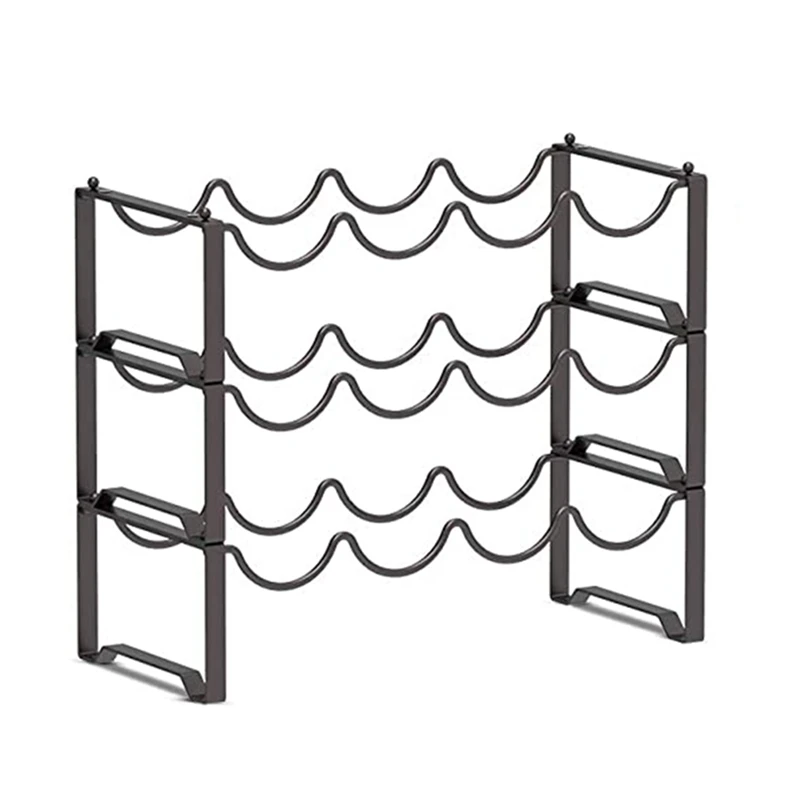 3-Tier Stackable Wine Rack,Small Wine Storage Holder Wine Shelf Freestanding Hold 12 Bottles For Kitchen Countertop
3-Tier Stackable Wine Rack,Small Wine Storage Holder Wine Shelf Freestanding Hold 12 Bottles For Kitchen Countertop