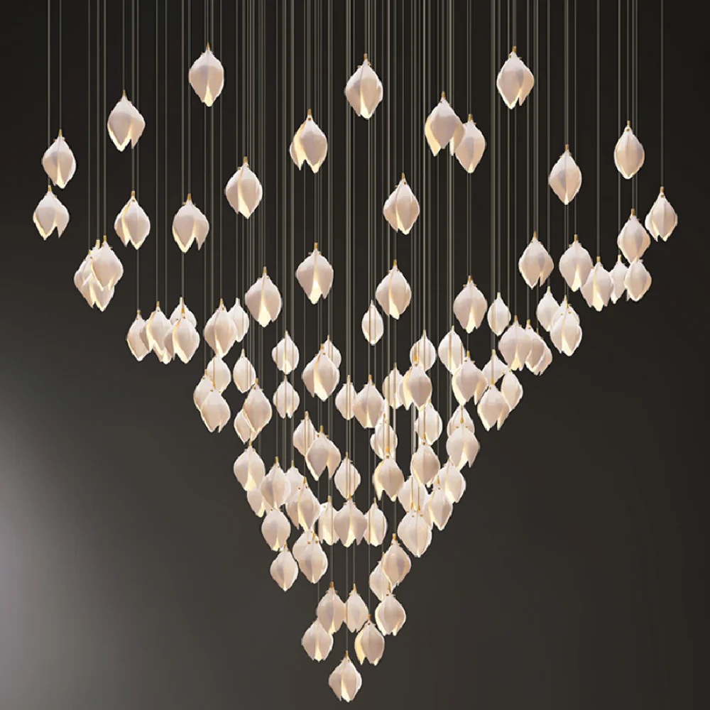 LED pendant lamp Modern Ceramics Petals Lustre Hotel Lobby Villa Loft Decor Living Room Home Stairs Hang Light
LED pendant lamp Modern Ceramics Petals Lustre Hotel Lobby Villa Loft Decor Living Room Home Stairs Hang Light