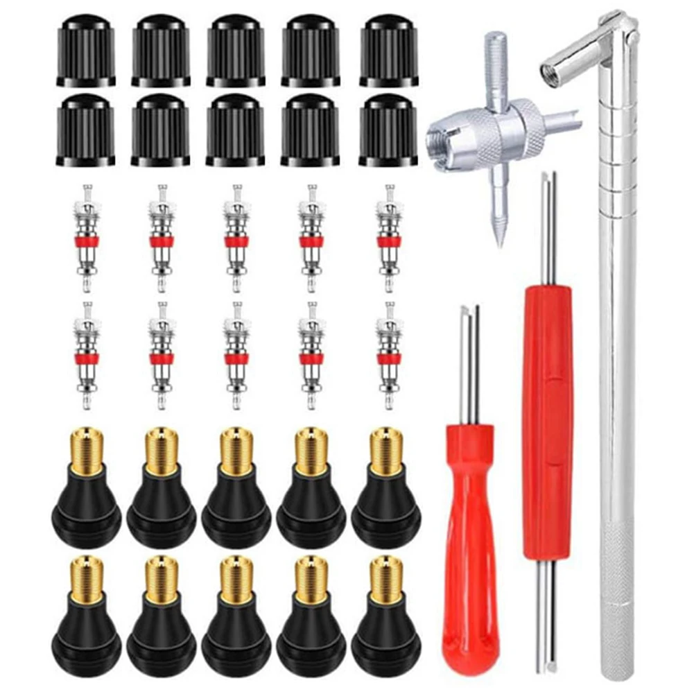 Valve Stem Puller Tool Set 10pcs TR412 4 Way Valve Core Remover Single/Double Head Valve Core Remover Car Tire Repair Kit
Valve Stem Puller Tool Set 10pcs TR412 4 Way Valve Core Remover Single/Double Head Valve Core Remover Car Tire Repair Kit