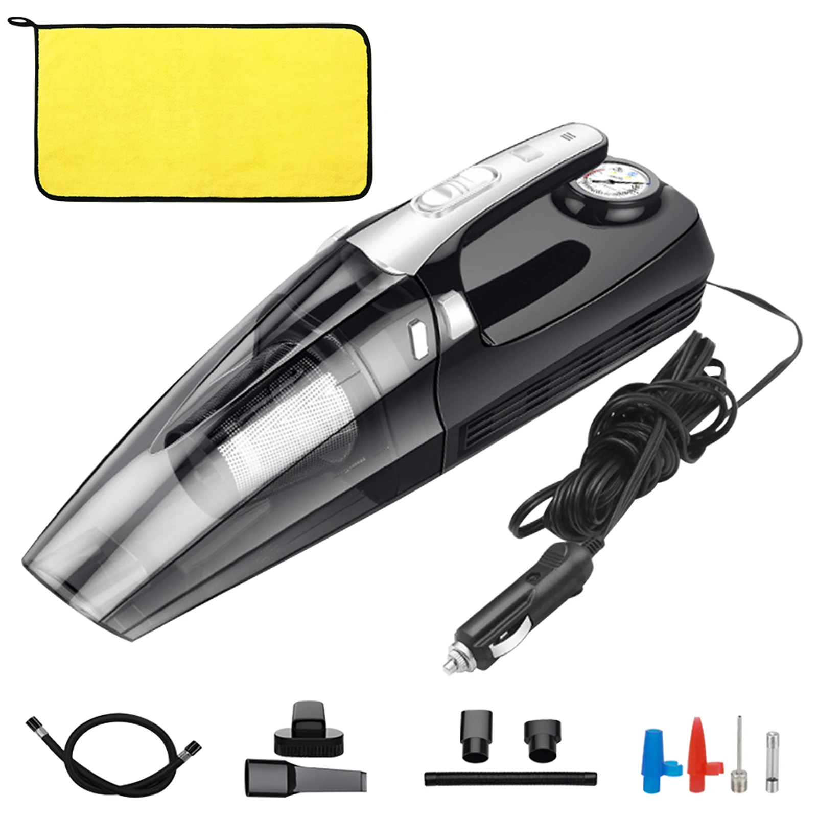 4 In 1 Powerful Suction Multifunctional For Pet Hair Car Vacuum Cleaner Wired Universal Interior Auto Lightweight Tire Inflator
4 In 1 Powerful Suction Multifunctional For Pet Hair Car Vacuum Cleaner Wired Universal Interior Auto Lightweight Tire Inflator