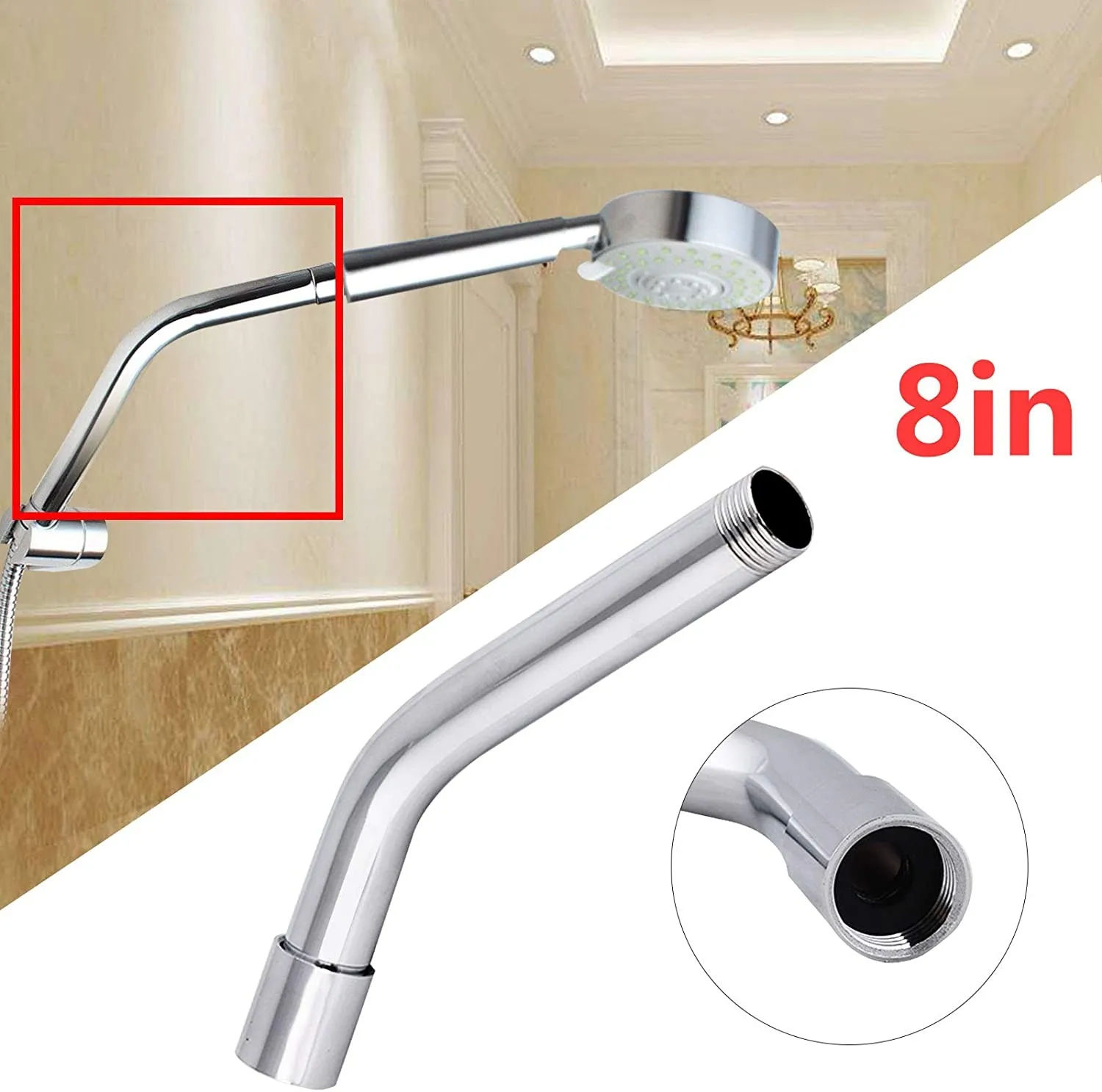 Shower Head Extension Straight Angled Shower Hose Pipe Water Tap Faucet Extender Nozzle Connect Bathroom Accessories
Shower Head Extension Straight Angled Shower Hose Pipe Water Tap Faucet Extender Nozzle Connect Bathroom Accessories