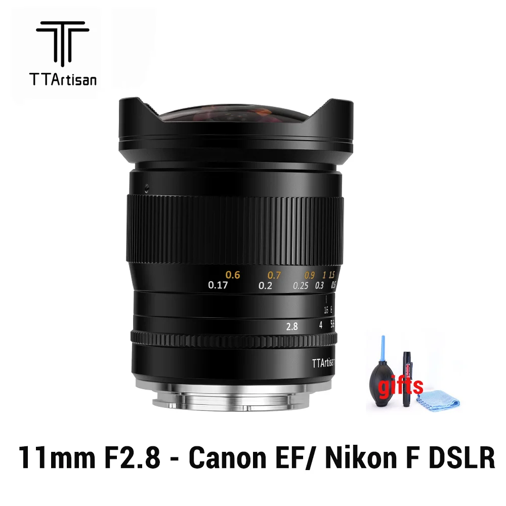 

TTartisan 11mm F2.8 Fisheye Lens for Canon EF Nikon F Mount DSLR Camera Wide angle Lens for D5 D6 D750 Canon 5D 6D Mark IV