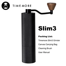 TIMEMORE Slim Plus / Slim3 Portable Manual Coffee Grinder Brewing & Espresso Grinder Coarseness Adjustment Hand Coffee Mill