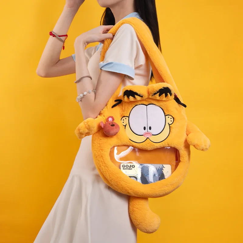Аниме мультфильм Гарфилдс большая емкость Kawaii сумка на плечо для девочек милая