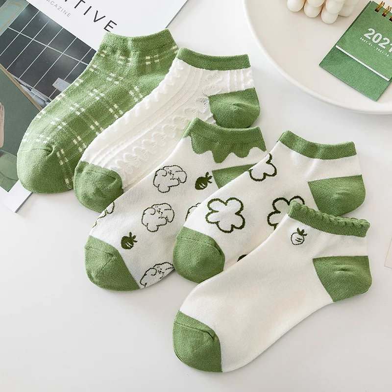 5 Pairs Of Socks Set Women's Cute Socks Summer Casual Breathable Pure Cotton Socks Cartoon Elegant Breathable Low Tube Socks
5 Pairs Of Socks Set Women's Cute Socks Summer Casual Breathable Pure Cotton Socks Cartoon Elegant Breathable Low Tube Socks