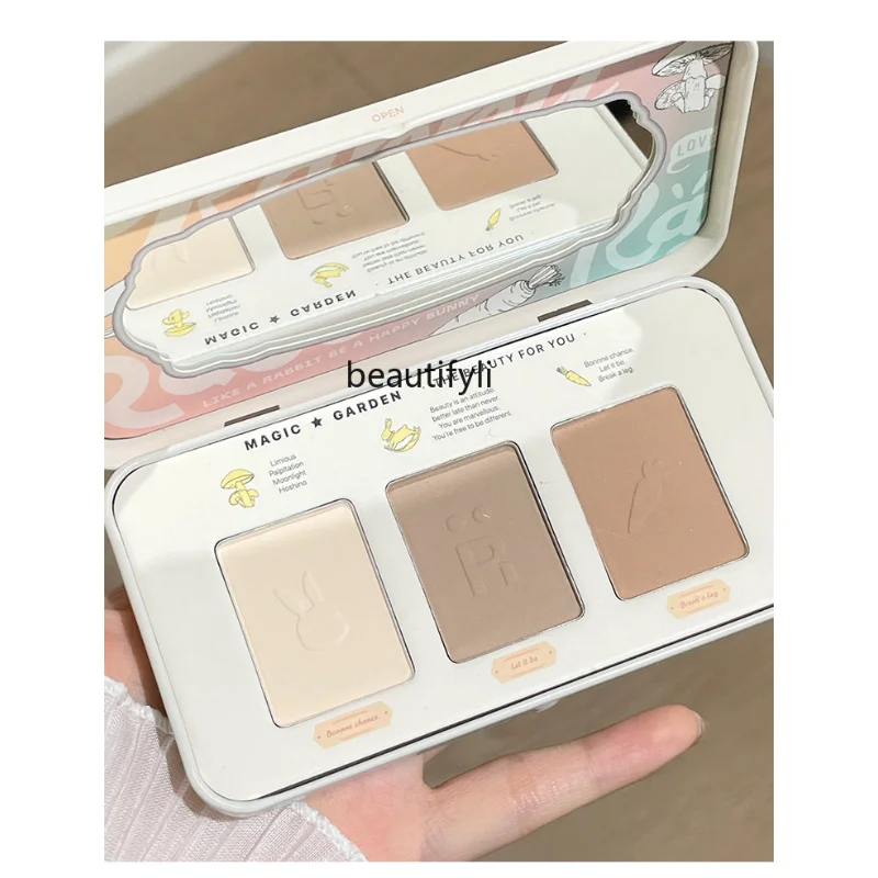 

yj Three-Color Concealer Covering Spots Dark Circles Acne Marks Tear Groove Brightening Nose Shadow Repair Plate