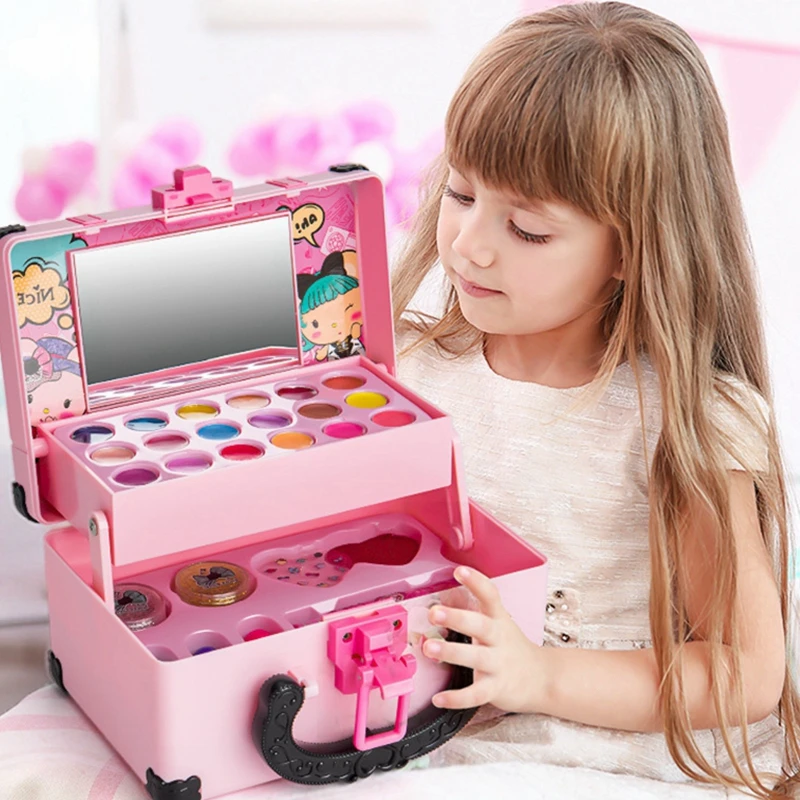 Kids Makeup Box Girls Toys Pretend Play Game Set Lipstick Makeup Makeup Eyeshadow Washable Safety Christmas Gift for Children
Kids Makeup Box Girls Toys Pretend Play Game Set Lipstick Makeup Makeup Eyeshadow Washable Safety Christmas Gift for Children