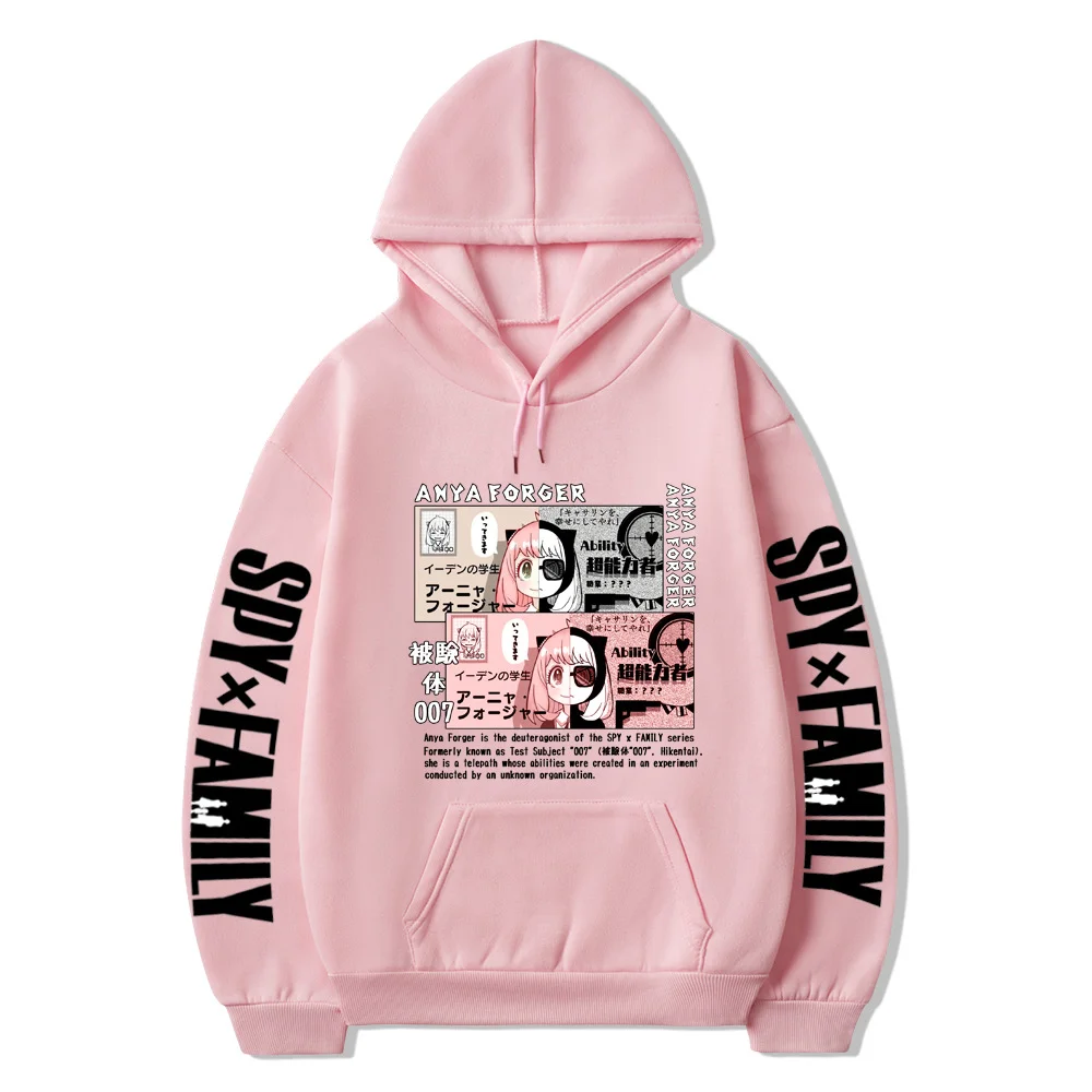 Anya Forger Anime Hooded Sweatshirt Spy X Family Manga Winter Pullover Tracksuit Women Long Sleeve Top Men Hoodie Couple Clothes
Anya Forger Anime Hooded Sweatshirt Spy X Family Manga Winter Pullover Tracksuit Women Long Sleeve Top Men Hoodie Couple Clothes