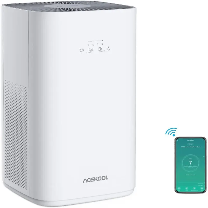 Smart Air Purifier with H13 HEPA Filter for Home Large Room up to 1615 sq.ft, Removes 99.97%, (KJ410)
Smart Air Purifier with H13 HEPA Filter for Home Large Room up to 1615 sq.ft, Removes 99.97%, (KJ410)