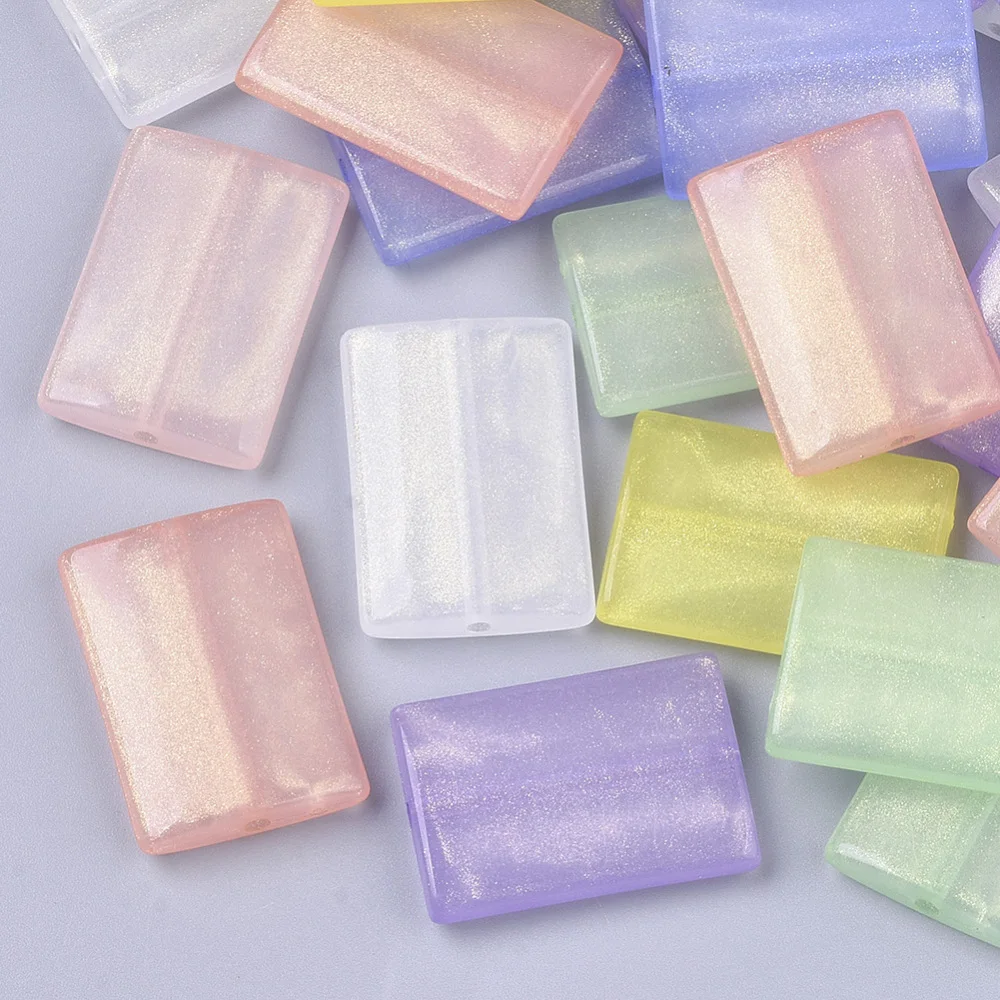 10pc Transparent Acrylic Beads Glitter Beads Rectangle Mixed Color 28x20x5mm Hole: 2mm
10pc Transparent Acrylic Beads Glitter Beads Rectangle Mixed Color 28x20x5mm Hole: 2mm