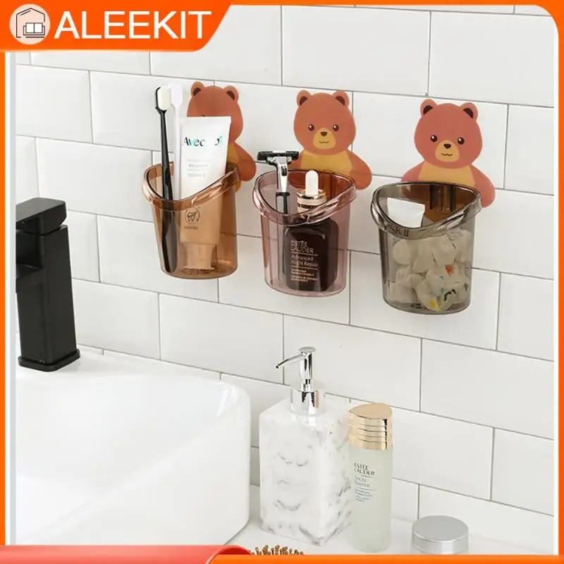 Toothbrush Rack Free Punch Mouthwash Cup Brushing Cup Wall-mounted Bathroom Cartoon Wall-mounted Storage Box Tooth Cylinder 
Toothbrush Rack Free Punch Mouthwash Cup Brushing Cup Wall-mounted Bathroom Cartoon Wall-mounted Storage Box Tooth Cylinder