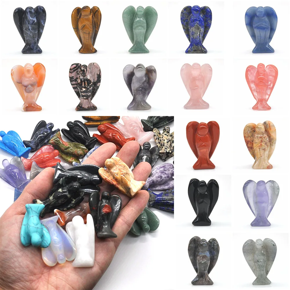 2" Hand Carved Pocket Guardian Angel Statue Natural Crystal Healing Gemstone Home Decoration Accessories DIY Trinket Craft Gifts
2" Hand Carved Pocket Guardian Angel Statue Natural Crystal Healing Gemstone Home Decoration Accessories DIY Trinket Craft Gifts