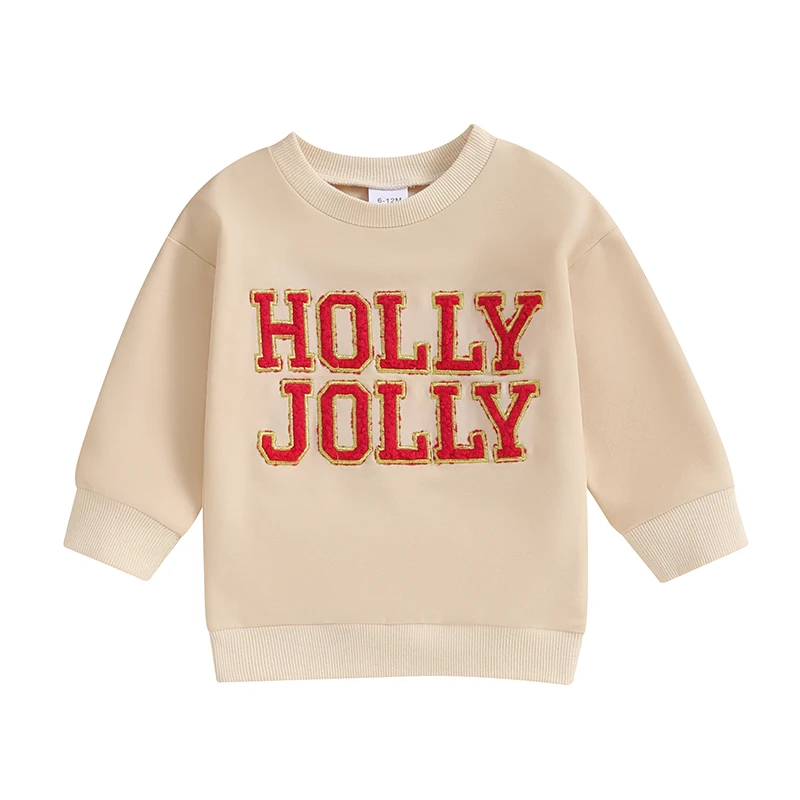 Baby Girl Boy Christmas Outfit Crewneck Sweatshirt Letter Embroidery Long Sleeve Pullover Toddler Winter Clothes
Baby Girl Boy Christmas Outfit Crewneck Sweatshirt Letter Embroidery Long Sleeve Pullover Toddler Winter Clothes