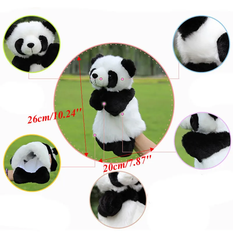 

Small Panda Hand Puppet for Kids Tell Story Birthday Party for Creative G Dropship