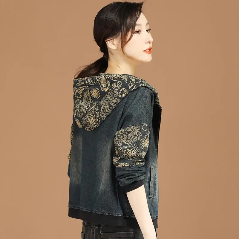 Denim Jacket Womens 2022 Spring Autumn New Retro All-match Casual Jeans Jackets Women Large Size Hooded Printing Outerwear
Denim Jacket Womens 2022 Spring Autumn New Retro All-match Casual Jeans Jackets Women Large Size Hooded Printing Outerwear