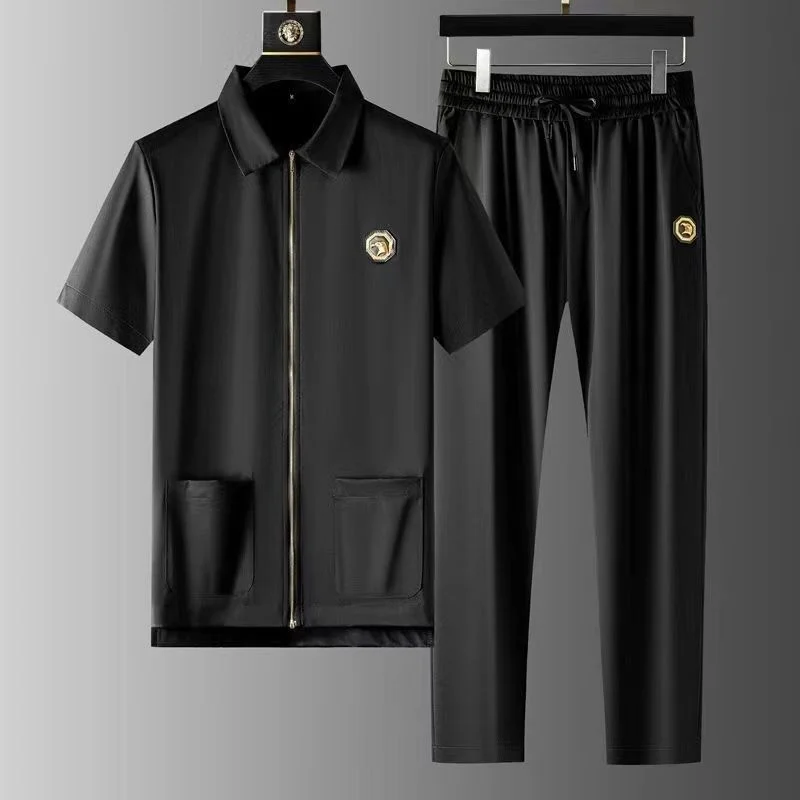 Summer Men's Casual Suit, Pocket Sort Sleeve Lapel Stretc Zipper Cardian, Sports Two Piece Men Fasion Mens Fasion
Summer Men's Casual Suit, Pocket Sort Sleeve Lapel Stretc Zipper Cardian, Sports Two Piece Men Fasion Mens Fasion