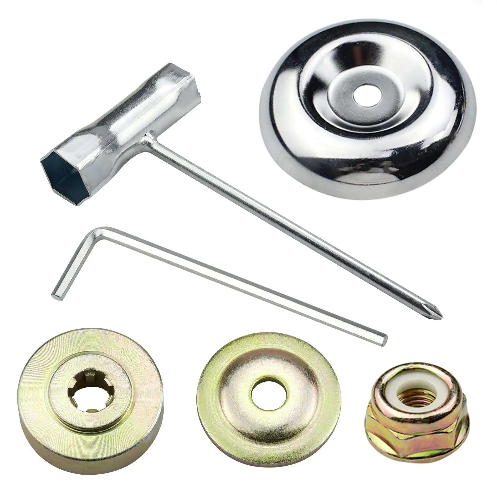 Brushcutter Trimmer Head Cover Accessories Brushcutter Brushcutter Spare For Replacing Old Gear Parts Gold + Silver
Brushcutter Trimmer Head Cover Accessories Brushcutter Brushcutter Spare For Replacing Old Gear Parts Gold + Silver