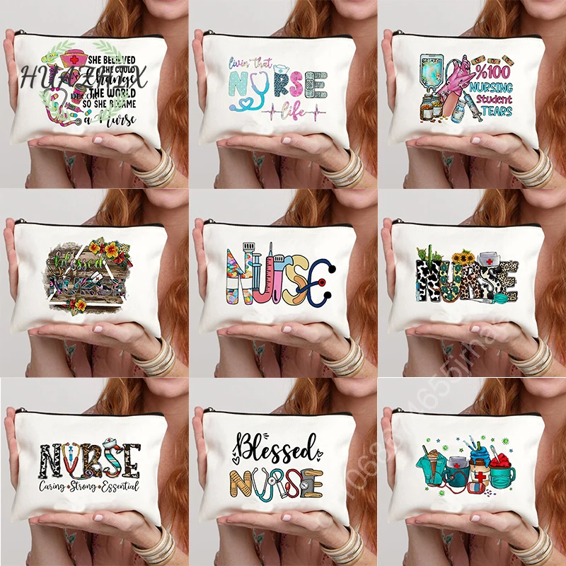 Nurse Doctor Hospital Printing Cosmetic Bags White Canvas Zipper Storage Makeup Cases Lipsticks Organizer Travel Casual Pouch
Nurse Doctor Hospital Printing Cosmetic Bags White Canvas Zipper Storage Makeup Cases Lipsticks Organizer Travel Casual Pouch