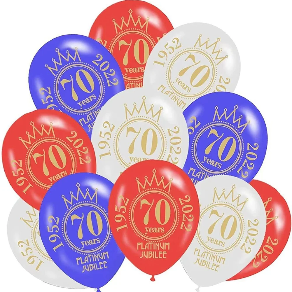 10/20Pcs 70th Jubilee Balloons 12in Printed Latex Balloons Red White And Blue For To Celebrate The Queen's 70th Anniversary
10/20Pcs 70th Jubilee Balloons 12in Printed Latex Balloons Red White And Blue For To Celebrate The Queen's 70th Anniversary