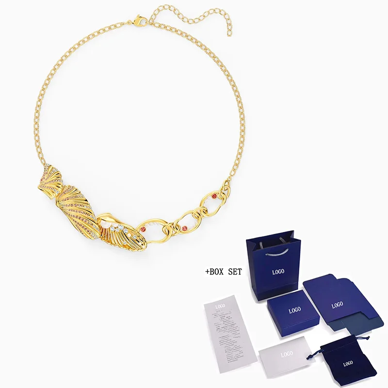 2020 Fashion Jewelry SWA New Shell Necklace Gold Lucky Ocean Shell Symbol Crystal Pearl Female Elegant Romantic Jewelry Gift
2020 Fashion Jewelry SWA New Shell Necklace Gold Lucky Ocean Shell Symbol Crystal Pearl Female Elegant Romantic Jewelry Gift