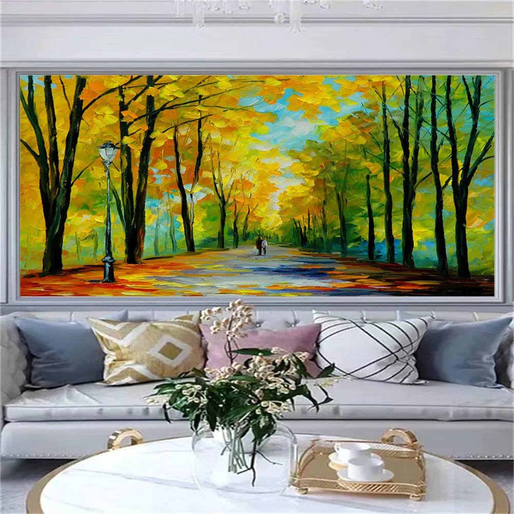 100% Hand-Painted Abstract Forest Knife Oil Painting Modern Park Path Lovers Landscape Wall Art Canvas Picture Decor Home Living
100% Hand-Painted Abstract Forest Knife Oil Painting Modern Park Path Lovers Landscape Wall Art Canvas Picture Decor Home Living