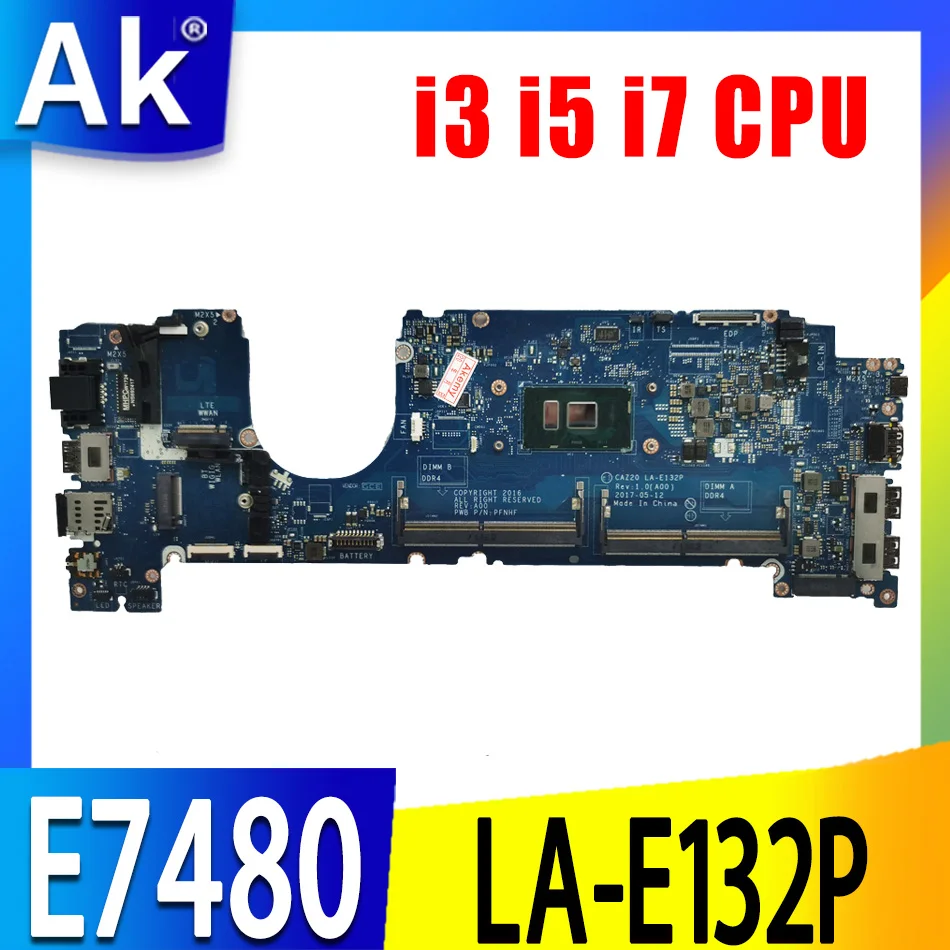 For Dell Latitude 7480 E7480 Laptop Motherboard w/ i3 i5 i7 6th Gen or 7th Gen CPU CN-0YF9VM CN-04GTKN CAZ20 LA-E132P Mainboard
For Dell Latitude 7480 E7480 Laptop Motherboard w/ i3 i5 i7 6th Gen or 7th Gen CPU CN-0YF9VM CN-04GTKN CAZ20 LA-E132P Mainboard