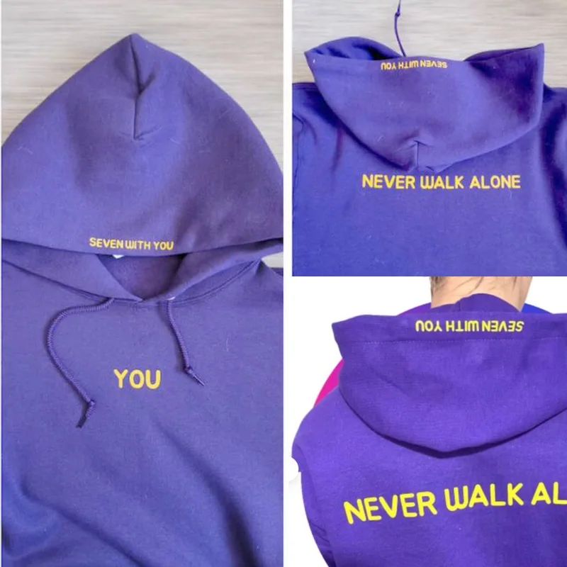 Jimin Merch You Never Walk Alone толстовка Bangtan Boys Seven with худи из флиса для женщин и мужчин