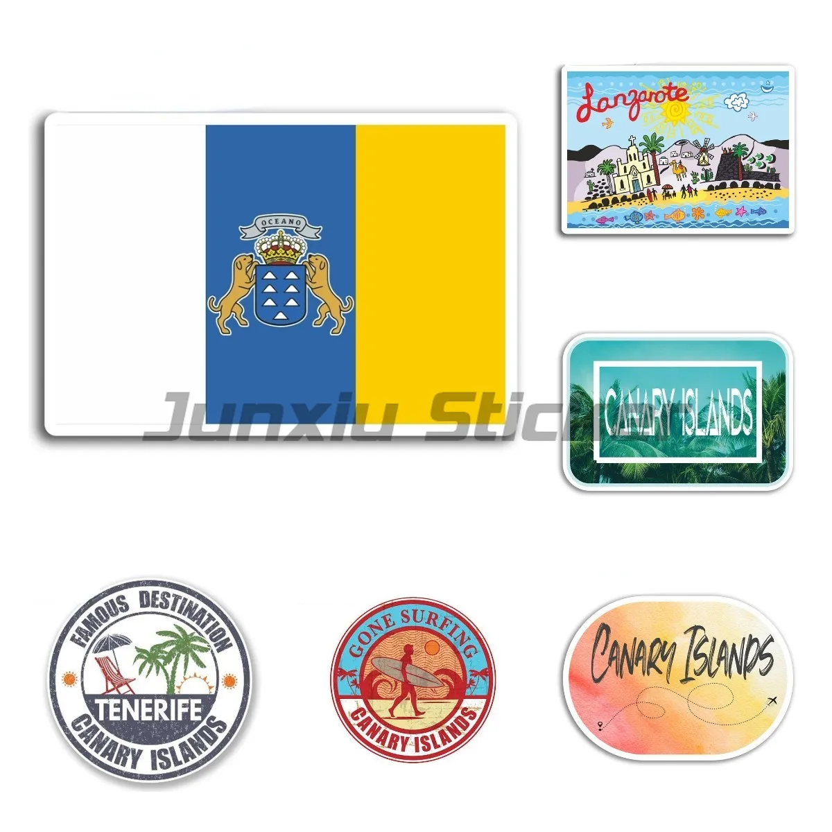 Canary Islands Flag Travel Vinyl Stickers Sticker Laptop Gift Waterproof Accessories Car Bumper Window Decal
Canary Islands Flag Travel Vinyl Stickers Sticker Laptop Gift Waterproof Accessories Car Bumper Window Decal
