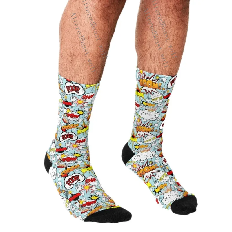 Men's Funny socks Comic Book Pop Art Pattern Socks harajuku Men Happy hip hop Novelty cute boys Crew Casual Crazy Socks for men
Men's Funny socks Comic Book Pop Art Pattern Socks harajuku Men Happy hip hop Novelty cute boys Crew Casual Crazy Socks for men
