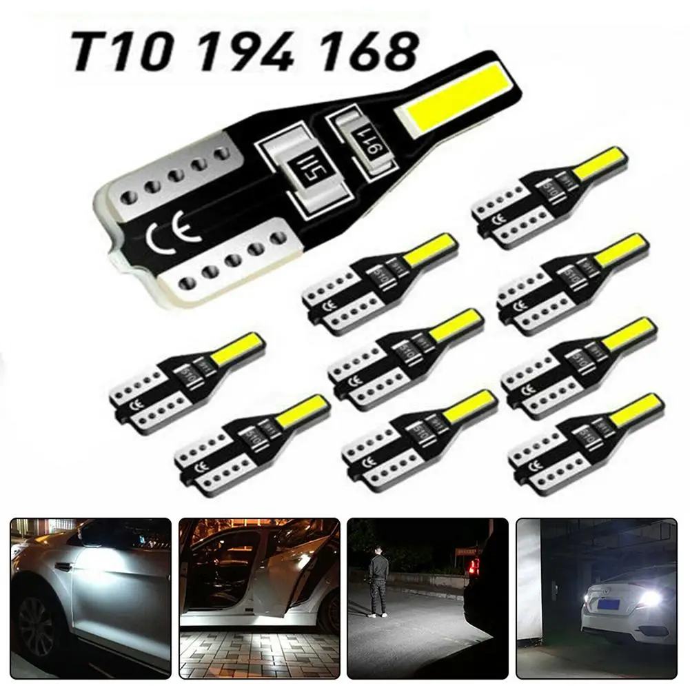 10 Pcs Super Bright T10 194 168 Canbus Led License Plate Light Interior Wedge Lamp Bulb 6000k Dc 12v Lights
10 Pcs Super Bright T10 194 168 Canbus Led License Plate Light Interior Wedge Lamp Bulb 6000k Dc 12v Lights