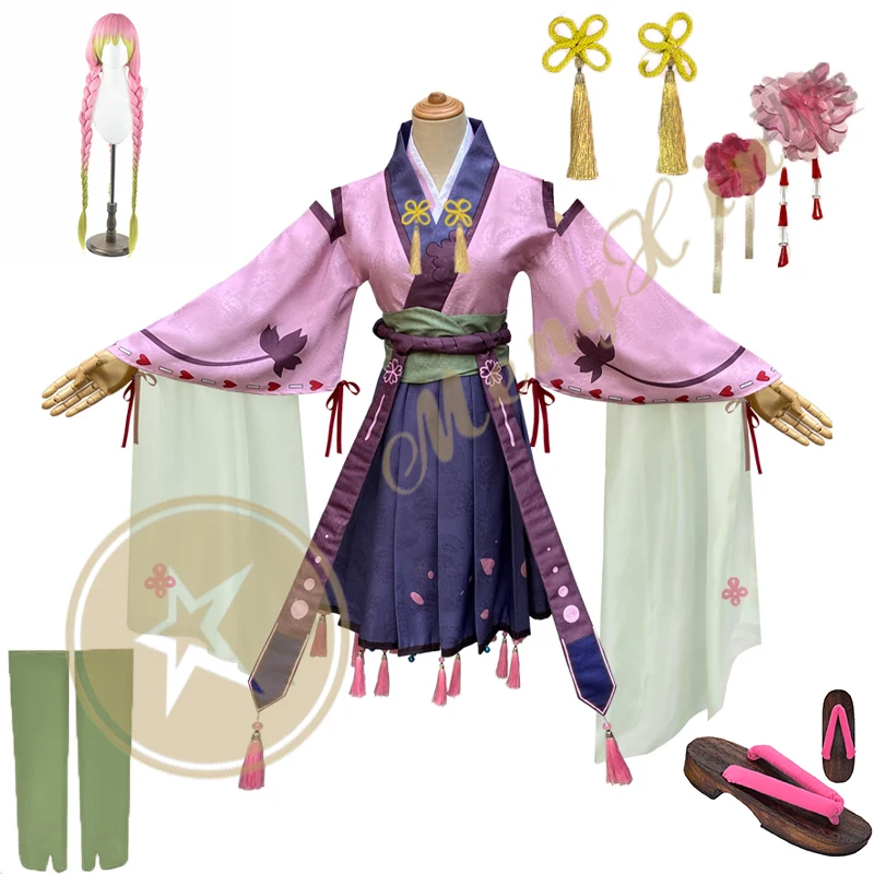 Anime Demon Slayer Kanroji Mitsuri Cosplay Costume Woman Outfits Japanese Kimono Dress Halloween Clothes High Reduction
Anime Demon Slayer Kanroji Mitsuri Cosplay Costume Woman Outfits Japanese Kimono Dress Halloween Clothes High Reduction