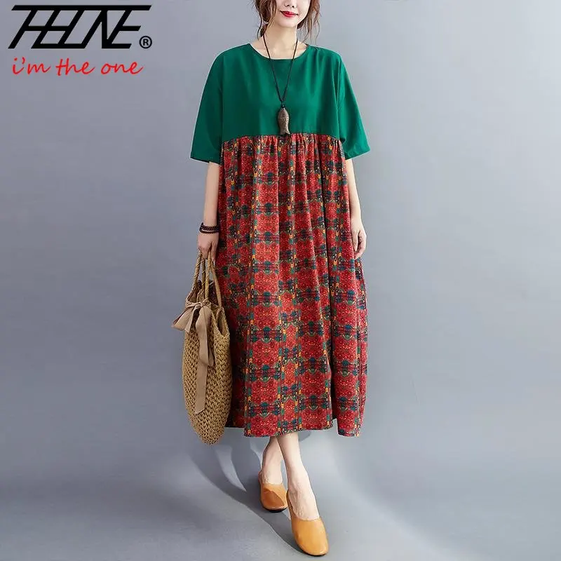 New Summer Dress Women 2023 Robe Floral Vintage Oversize Cotton Fashion Long Casual Patchwork Loose Dresses Vestidos De Mujer
New Summer Dress Women 2023 Robe Floral Vintage Oversize Cotton Fashion Long Casual Patchwork Loose Dresses Vestidos De Mujer