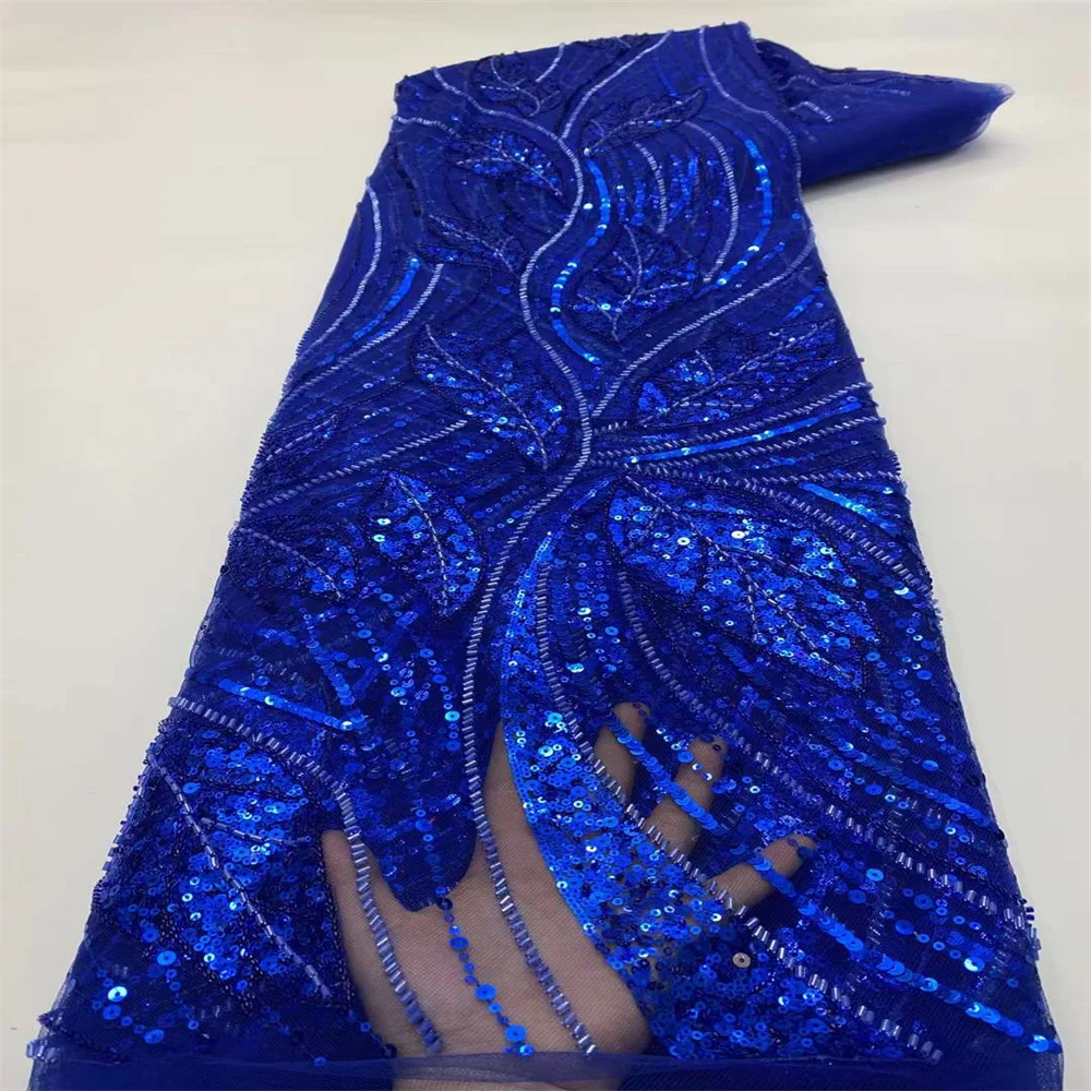 Blue African Groom Lace Fabric 2022 High Quality Lace French Mesh Fabric Nigerian Sequins lace fabrics for Wedding Party Dress
Blue African Groom Lace Fabric 2022 High Quality Lace French Mesh Fabric Nigerian Sequins lace fabrics for Wedding Party Dress