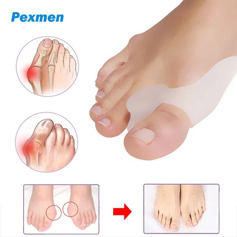 Pexmen 2Pcs Bunion Cushion Protector Bunion Corrector Pads with Separator for Big Toe Pain Relief Calluses Blister and Corns
Pexmen 2Pcs Bunion Cushion Protector Bunion Corrector Pads with Separator for Big Toe Pain Relief Calluses Blister and Corns