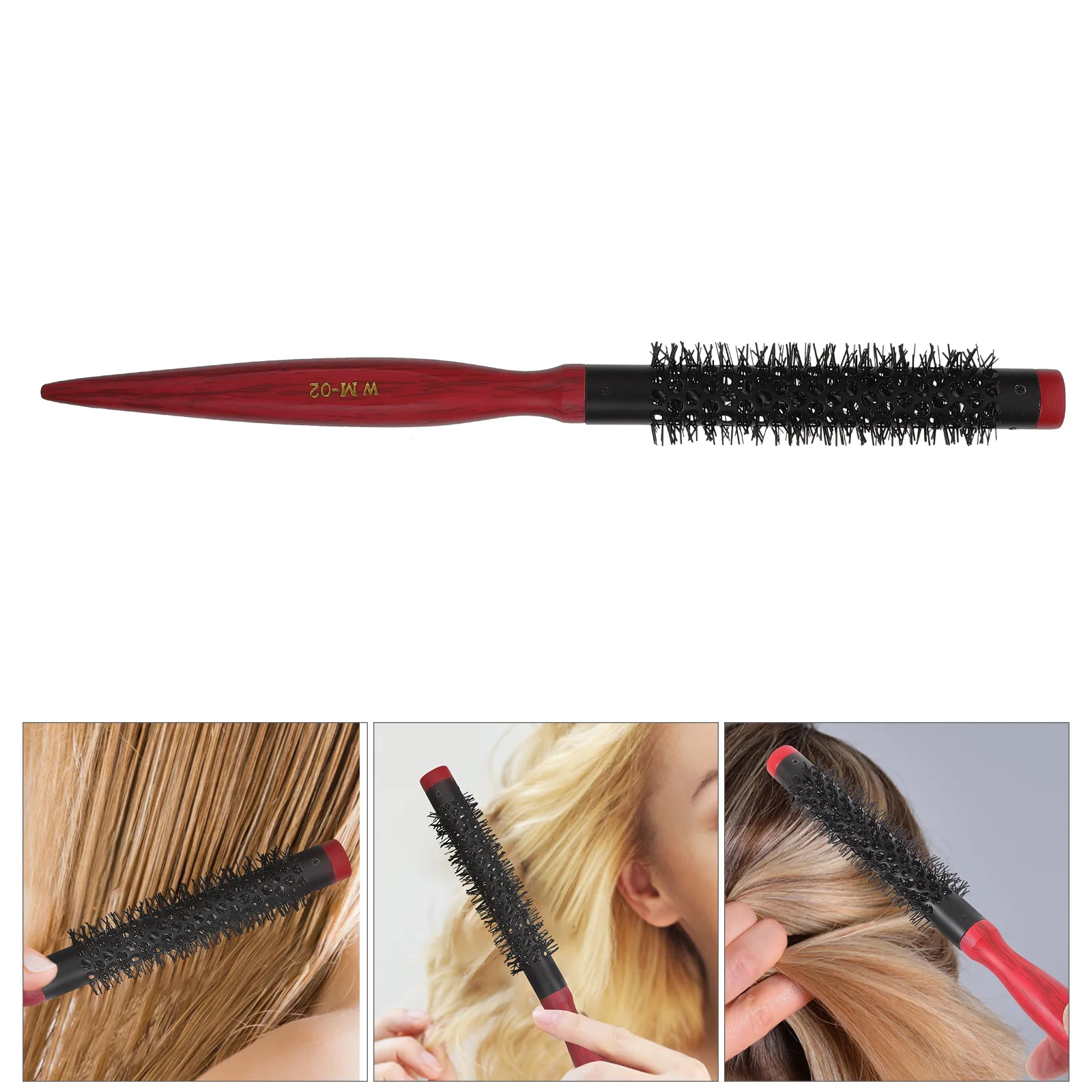 

Hair Brush Comb Curling Round Professional Paddle Styling Hairdressing Handle Wood Boar Nylon Roll Combs Hairstyle Scalp Short