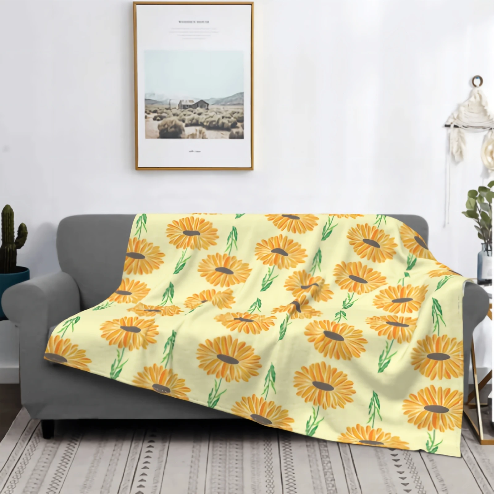 Ultra Soft Bright Yellow Daisy Flower Throw Blanket Vintage Tiny Sunflower Lightweight Flannel Fleece Blanket for Home Sofa Bed
Ultra Soft Bright Yellow Daisy Flower Throw Blanket Vintage Tiny Sunflower Lightweight Flannel Fleece Blanket for Home Sofa Bed