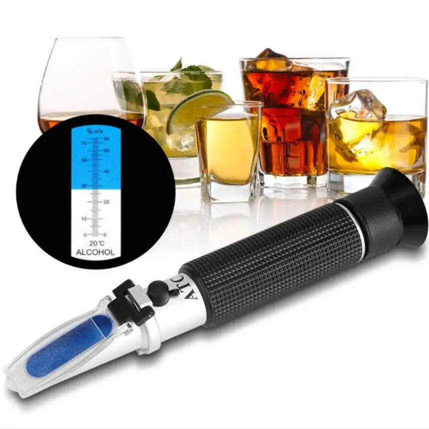 2023 Handheld 0-80% Alcohol Refractometer For Spirits Household Liquor Brewing Refractometer Alcohol Concentration Detector
2023 Handheld 0-80% Alcohol Refractometer For Spirits Household Liquor Brewing Refractometer Alcohol Concentration Detector